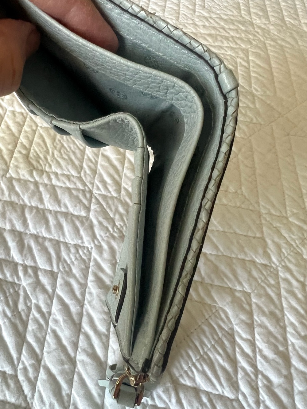 Tory Burch Taylor Mini Wallet Light Blue - Picture 7 of 10